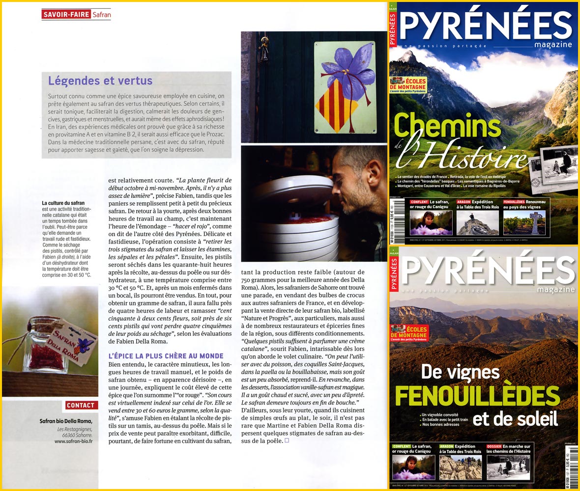 2011-08 Pyrenees Magazine Culture Safran Biologique